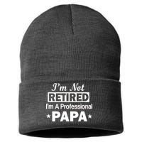 I'm Not Retired I'm A Professional Papa Sustainable Knit Beanie