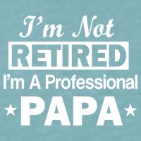 I'm Not Retired I'm A Professional Papa Sueded Cloud Jersey T-Shirt