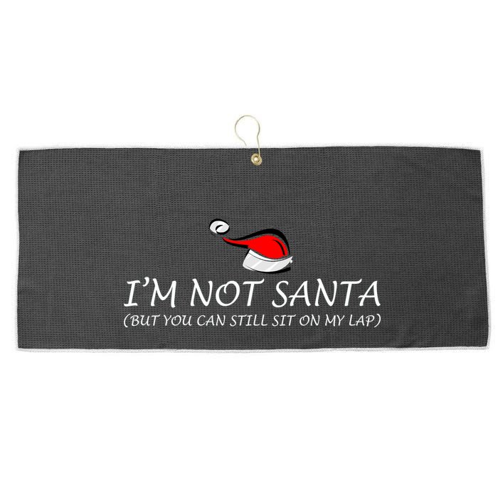 I'm Not Santa, But You Can Sit On My Lap Large Microfiber Waffle Golf Towel