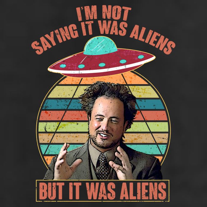 I'm Not Saying It Was Aliens But It Was Aliens 7 Panel Mesh Trucker Snapback Hat