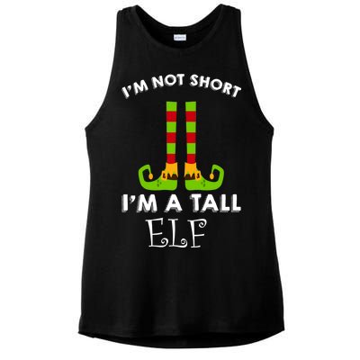 I'm Not Short I'm A Tall Elf Ladies PosiCharge Tri-Blend Wicking Tank