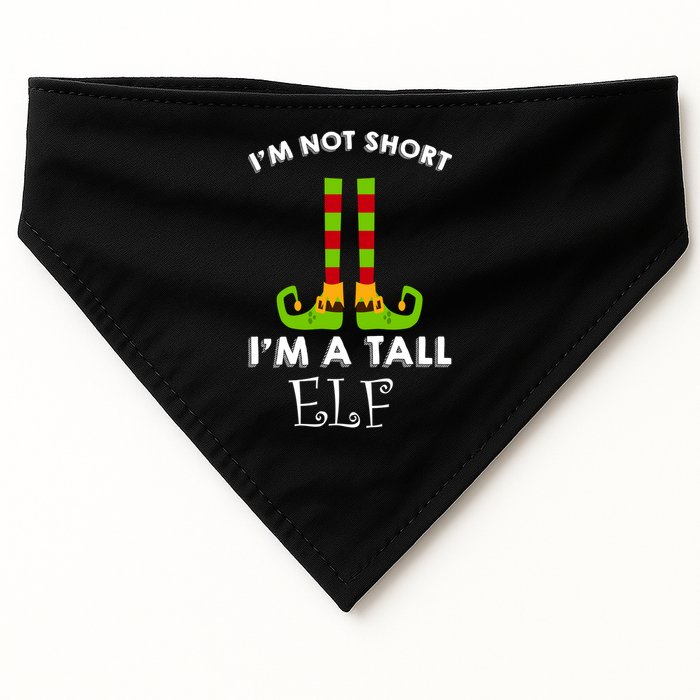 I'm Not Short I'm A Tall Elf USA-Made Doggie Bandana