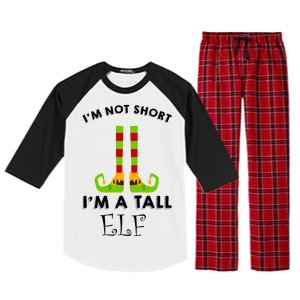 I'm Not Short I'm A Tall Elf Raglan Sleeve Pajama Set