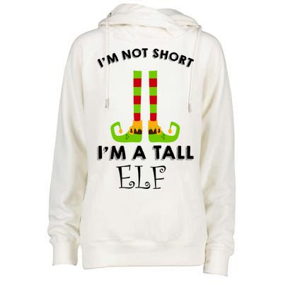 I'm Not Short I'm A Tall Elf Womens Funnel Neck Pullover Hood