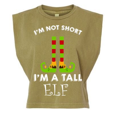 I'm Not Short I'm A Tall Elf Garment-Dyed Women's Muscle Tee