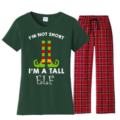 I'm Not Short I'm A Tall Elf Women's Flannel Pajama Set