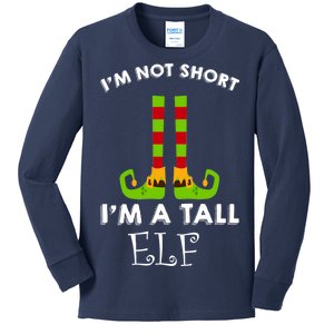 I'm Not Short I'm A Tall Elf Kids Long Sleeve Shirt