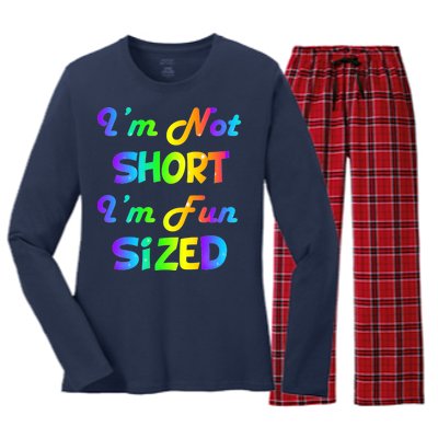 I'm Not Short I'm Fun Sized Women's Long Sleeve Flannel Pajama Set 