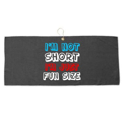 I'm Not Short I'm Just Fun Size Large Microfiber Waffle Golf Towel