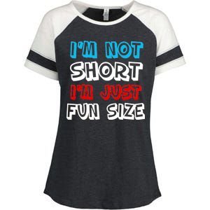 I'm Not Short I'm Just Fun Size Enza Ladies Jersey Colorblock Tee