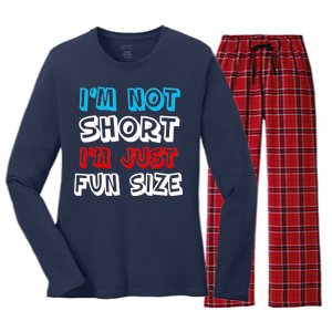 I'm Not Short I'm Just Fun Size Women's Long Sleeve Flannel Pajama Set 