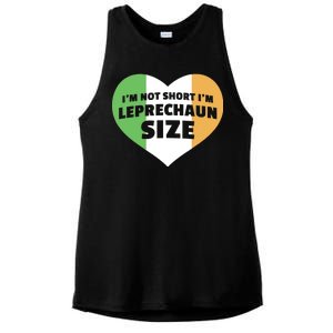 I'm Not Short I'm Leprechaun Size Ladies PosiCharge Tri-Blend Wicking Tank