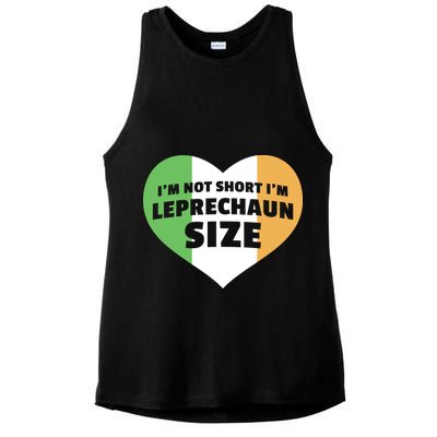 I'm Not Short I'm Leprechaun Size Ladies PosiCharge Tri-Blend Wicking Tank