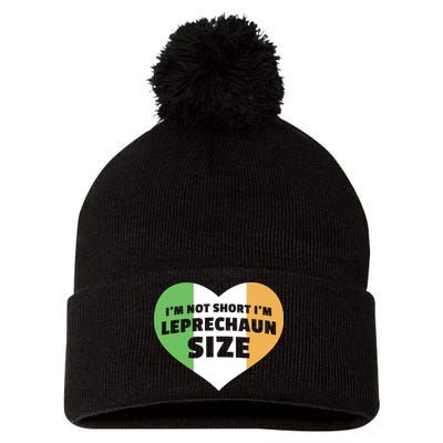 I'm Not Short I'm Leprechaun Size Pom Pom 12in Knit Beanie