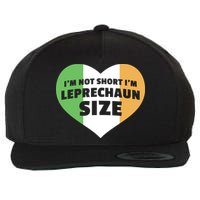 I'm Not Short I'm Leprechaun Size Wool Snapback Cap