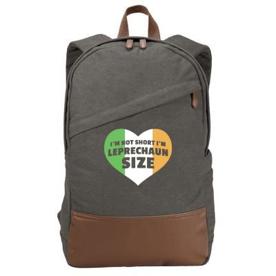 I'm Not Short I'm Leprechaun Size Cotton Canvas Backpack