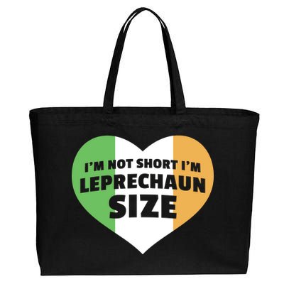 I'm Not Short I'm Leprechaun Size Cotton Canvas Jumbo Tote