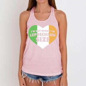 I'm Not Short I'm Leprechaun Size Women's Knotted Racerback Tank