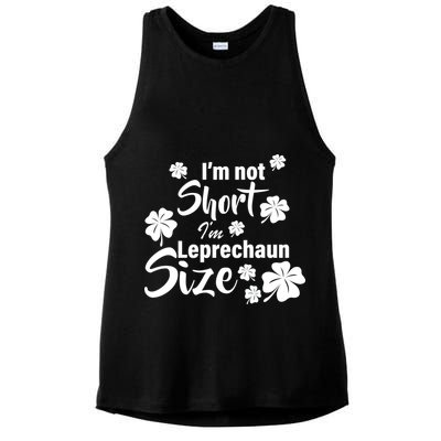 I'm Not Short I'm Leprechaun Size Funny Irish Ladies PosiCharge Tri-Blend Wicking Tank