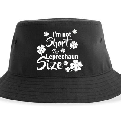 I'm Not Short I'm Leprechaun Size Funny Irish Sustainable Bucket Hat
