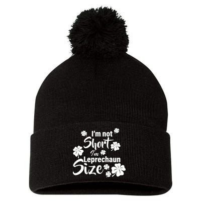 I'm Not Short I'm Leprechaun Size Funny Irish Pom Pom 12in Knit Beanie