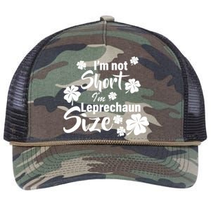 I'm Not Short I'm Leprechaun Size Funny Irish Retro Rope Trucker Hat Cap