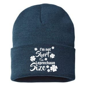 I'm Not Short I'm Leprechaun Size Funny Irish Sustainable Knit Beanie