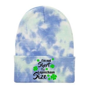 I'm Not Short I'm Leprechaun Size Funny Irish Tie Dye 12in Knit Beanie