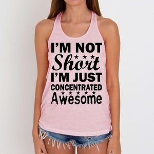 I'm Not Short Just Concentrated Awesome Women's Knotted Racerback Tank