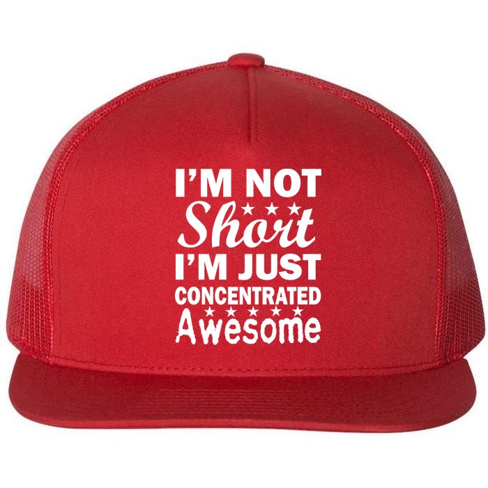 I'm Not Short Just Concentrated Awesome Flat Bill Trucker Hat