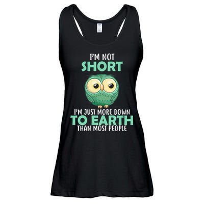 I'm Not Short Just Down To Earth Ladies Essential Flowy Tank