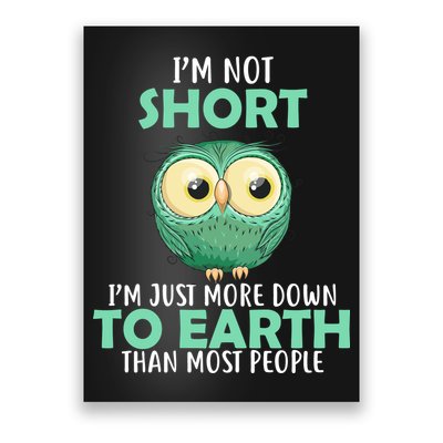 I'm Not Short Just Down To Earth Poster