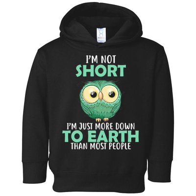 I'm Not Short Just Down To Earth Toddler Hoodie