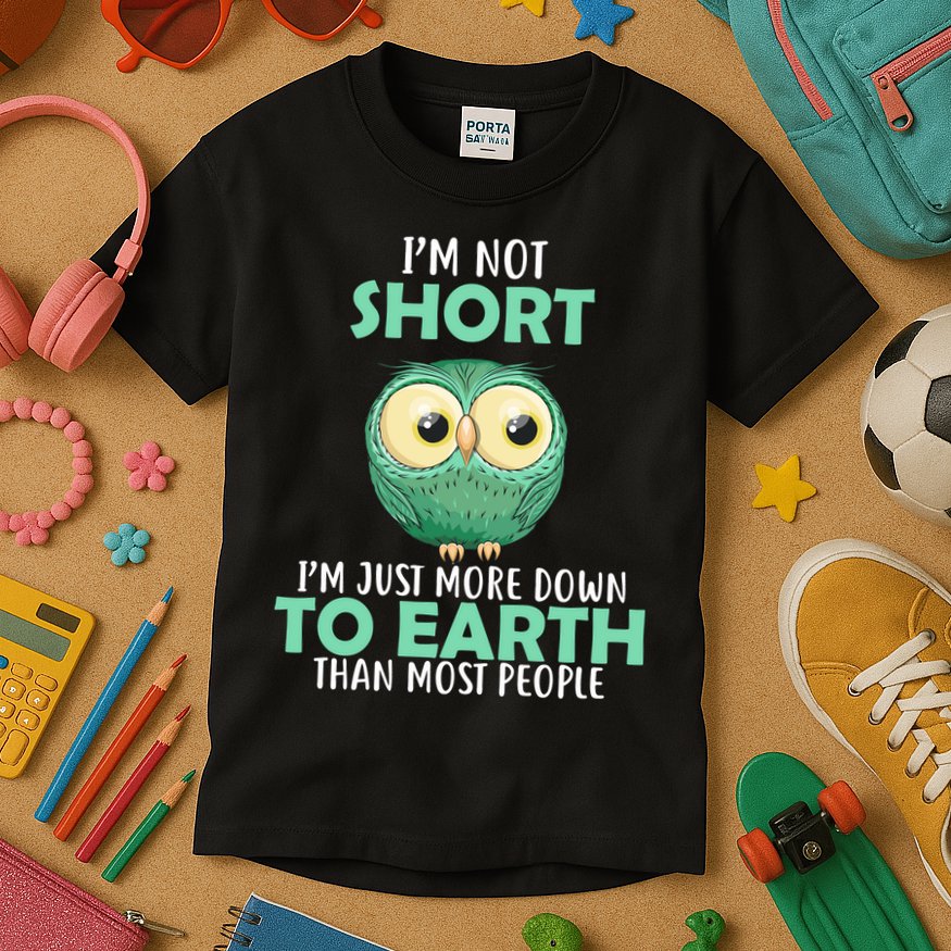 I'm Not Short Just Down To Earth Kids T-Shirt