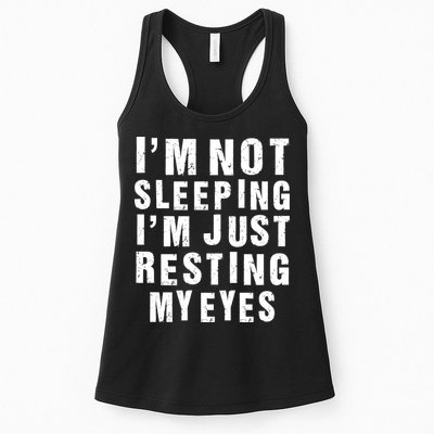 I'm Not Sleeping Just Resting My Eyes Womens Tank Top