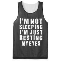 I'm Not Sleeping Just Resting My Eyes Mesh Reversible Basketball Jersey Tank