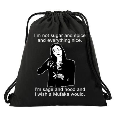 I'm Not Sugar And Spice Funny Meme Drawstring Bag