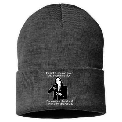 I'm Not Sugar And Spice Funny Meme Sustainable Knit Beanie