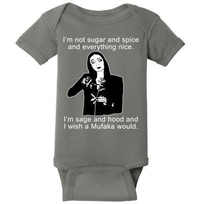 I'm Not Sugar And Spice Funny Meme Baby Bodysuit