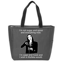 I'm Not Sugar And Spice Funny Meme Zip Tote Bag