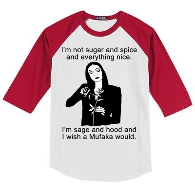 I'm Not Sugar And Spice Funny Meme Kids Colorblock Raglan Jersey