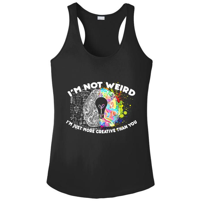 I'm Not Weird I'm Just More Creative Than You Ladies PosiCharge Competitor Racerback Tank