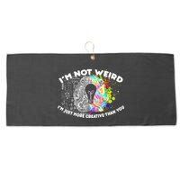 I'm Not Weird I'm Just More Creative Than You Large Microfiber Waffle Golf Towel