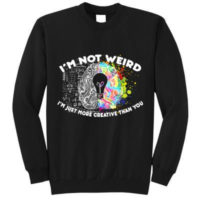 I'm Not Weird I'm Just More Creative Than You Tall Sweatshirt
