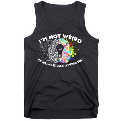 I'm Not Weird I'm Just More Creative Than You Tank Top