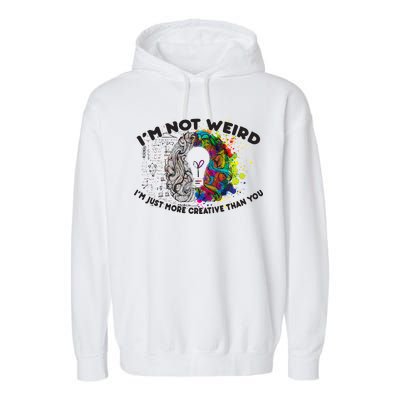 I'm Not Weird I'm Just More Creative Than You Garment-Dyed Fleece Hoodie