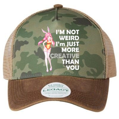 I'm Not Weird I'm Just More Creative Than You Anime Girl Legacy Tie Dye Trucker Hat