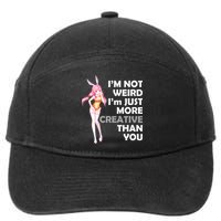 I'm Not Weird I'm Just More Creative Than You Anime Girl 7-Panel Snapback Hat