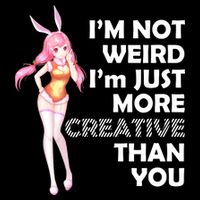 I'm Not Weird I'm Just More Creative Than You Anime Girl Drawstring Bag