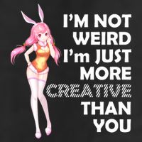 I'm Not Weird I'm Just More Creative Than You Anime Girl Golf Towel